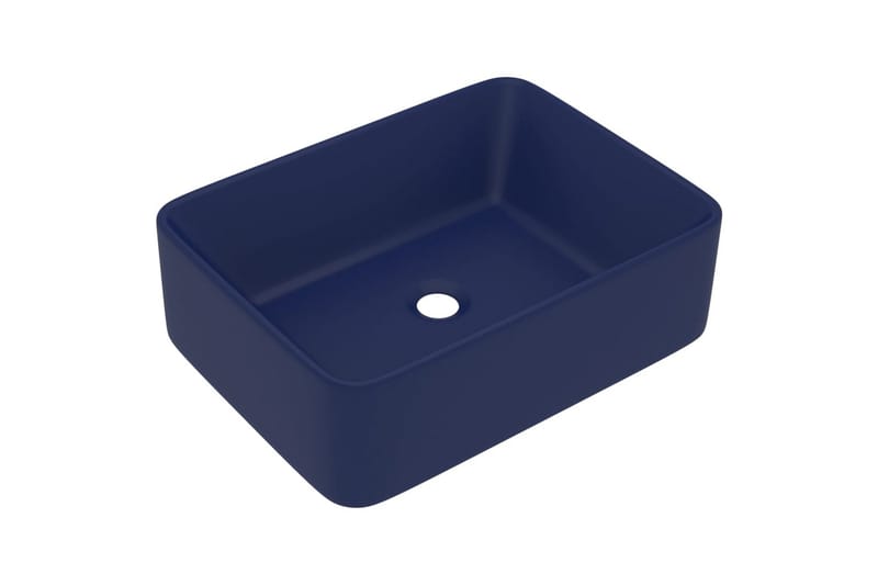Luksuriøs servant matt mørkeblå 41x30x12 cm keramisk - Blå - Hus & oppussing - Kjøkken & bad - Baderom - Servant og håndvask - Enkel vask