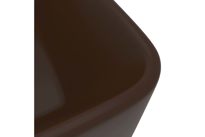 Luksuriøs servant matt mørkebrun 41x30x12 cm keramisk - Brun - Hus & oppussing - Kjøkken & bad - Baderom - Servant og håndvask - Enkel vask