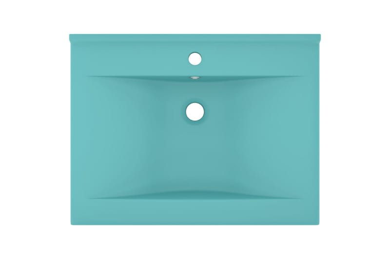 Luksuriøs servant med kranhull matt lysegrønn 60x46 cm - grønn - Hus & oppussing - Kjøkken & bad - Baderom - Servant og håndvask - Enkel vask