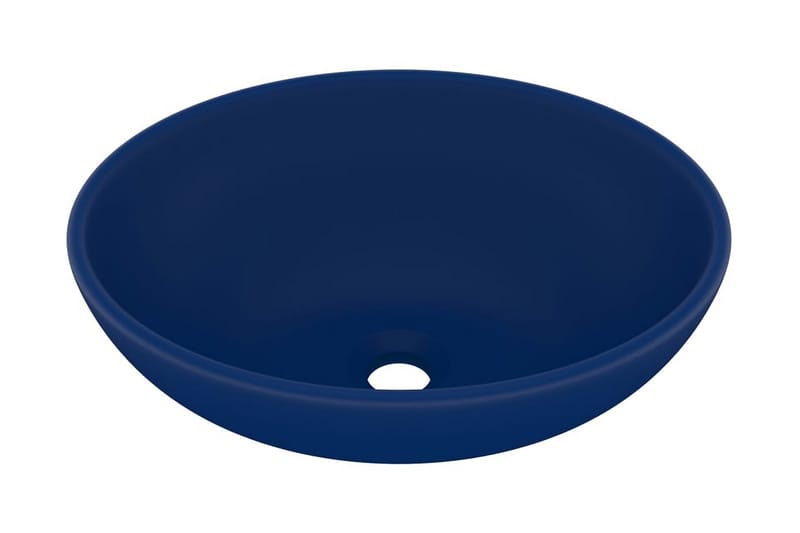 Luksuriøs servant ovalformet matt mørkeblå 40x33 cm keramisk - Hus & oppussing - Kjøkken & bad - Baderom - Servant og håndvask - Enkel vask