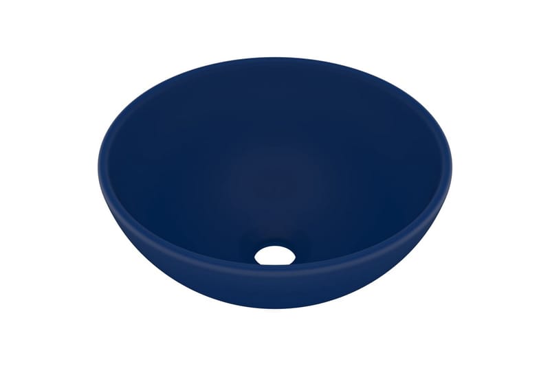 Luksuriøs servant rund matt mørkeblå 32,5x14 cm keramisk - Blå - Hus & oppussing - Kjøkken & bad - Baderom - Servant og håndvask - Enkel vask