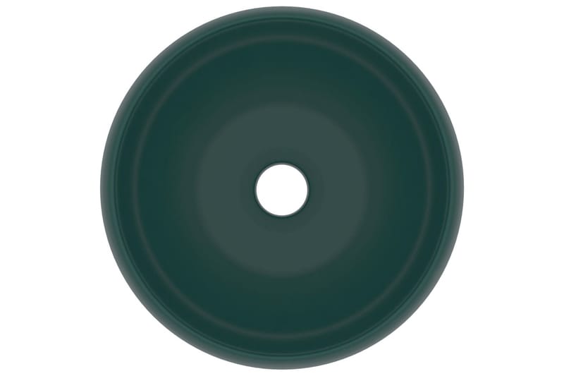 Luksuriøs servant rund matt mørkegrønn 40x15 cm keramisk - Hus & oppussing - Kjøkken & bad - Baderom - Servant og håndvask - Enkel vask