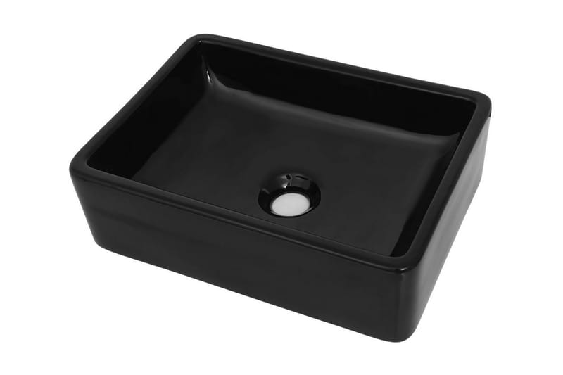 Servant keramisk rektangulӕr svart 41x30x12 cm - Hus & oppussing - Kjøkken & bad - Baderom - Servant og håndvask - Enkel vask