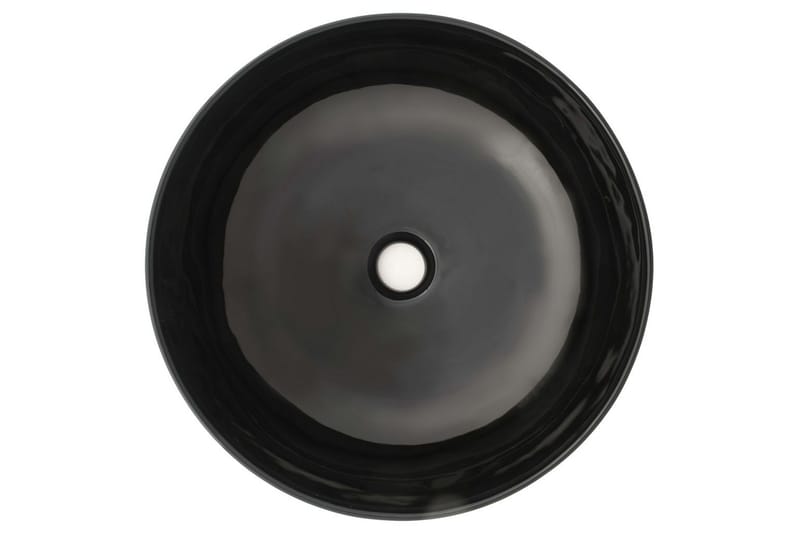 Servant keramisk rund svart 41,5x13,5 cm - Hus & oppussing - Kjøkken & bad - Baderom - Servant og håndvask - Enkel vask