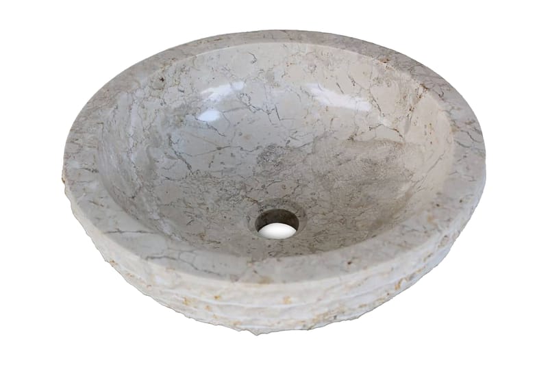 Servant marmor 40 cm krem - Hus & oppussing - Kjøkken & bad - Baderom - Servant og håndvask - Enkel vask