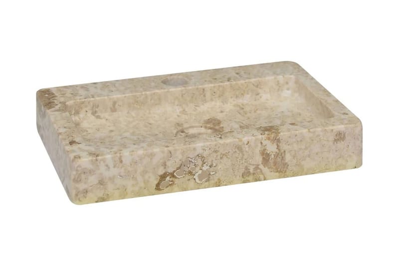 Vask 38x24x6,5 cm marmor kremhvit - Krem - Hus & oppussing - Kjøkken & bad - Baderom - Servant og håndvask - Enkel vask