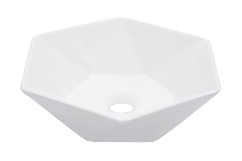 Vask 41x36,5x12 cm keramikk hvit - Hus & oppussing - Kjøkken & bad - Baderom - Servant og håndvask - Enkel vask
