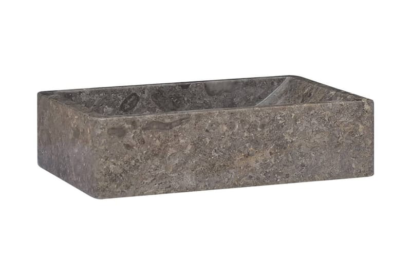 Vask 45x30x12 cm marmor grå - Grå - Hus & oppussing - Kjøkken & bad - Baderom - Servant og håndvask - Enkel vask
