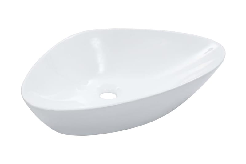 Vask 58,5x39x14 cm keramisk hvit - Hus & oppussing - Kjøkken & bad - Baderom - Servant og håndvask - Enkel vask