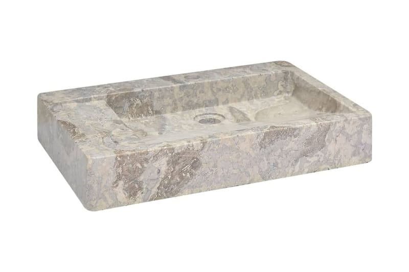 Vask 58x39x10 cm marmor grå - Grå - Hus & oppussing - Kjøkken & bad - Baderom - Servant og håndvask - Enkel vask