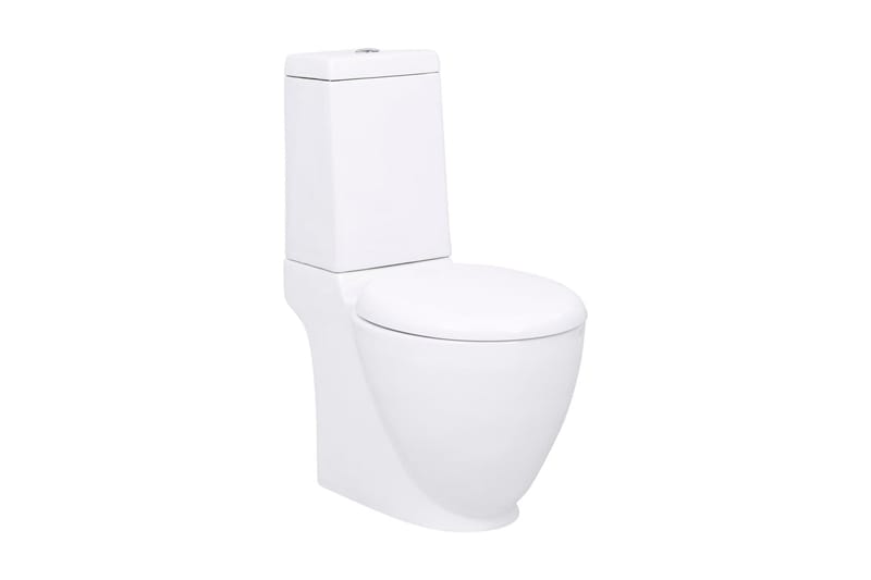 Keramisk toalett vannføring på baksiden hvit - Hus & oppussing - Kjøkken & bad - Baderom - Toaletter - Gulvstående