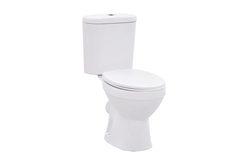 Stående toalett med sisterne soft-close keramisk hvit - Hvit - Hus & oppussing - Kjøkken & bad - Baderom - Toaletter - Gulvstående