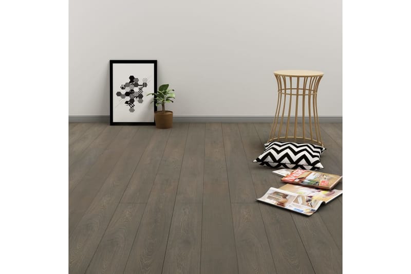 Selvklebende gulvplanker 4,46 m² 3 mm PVC grå og brun - Hus & oppussing - Kjøkken & bad - Baderom - Toaletter - Toalettsete