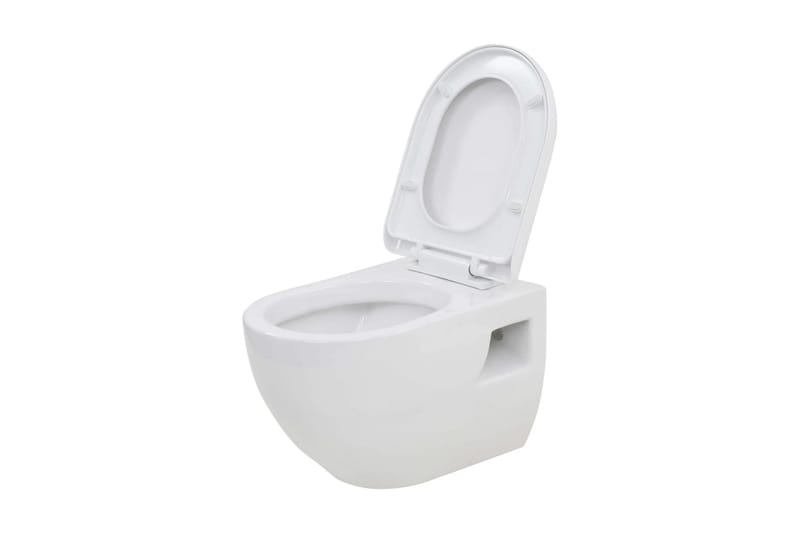 Toalett i hvit keramikk veggmontert - Hus & oppussing - Kjøkken & bad - Baderom - Toaletter - Vegghengt
