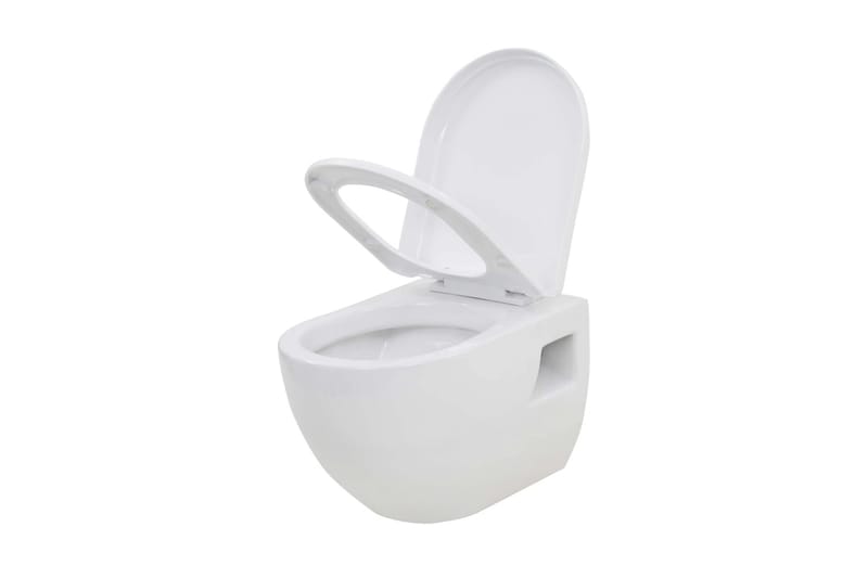 Vegghengt toalett med skjult sisterne keramikk hvit - Hus & oppussing - Kjøkken & bad - Baderom - Toaletter - Vegghengt
