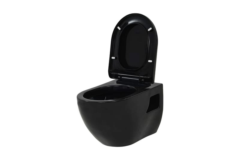 Vegghengt toalett med skjult sisterne keramikk svart - Hus & oppussing - Kjøkken & bad - Baderom - Toaletter - Vegghengt