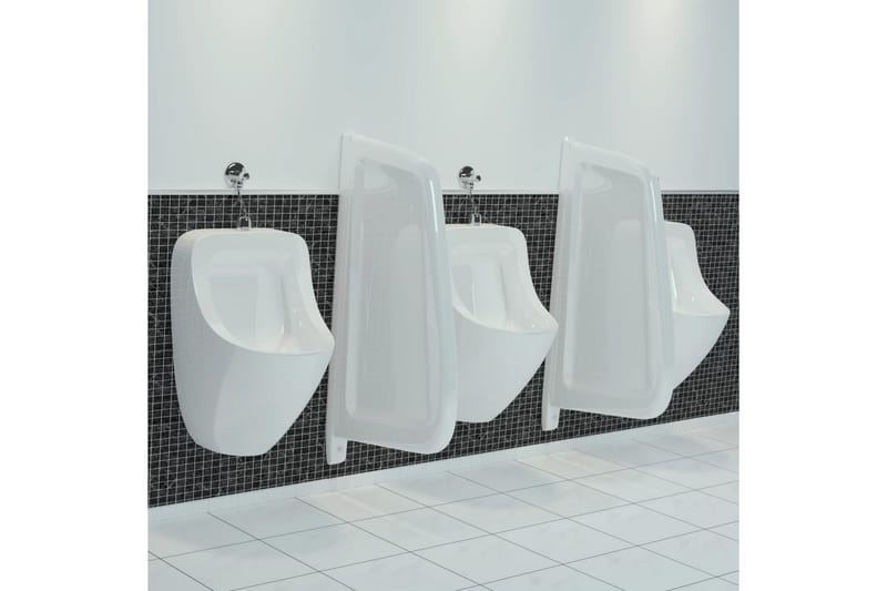 Veggmontert urinal innsynsskjerm hvit - Hus & oppussing - Kjøkken & bad - Baderom - Toaletter - Vegghengt