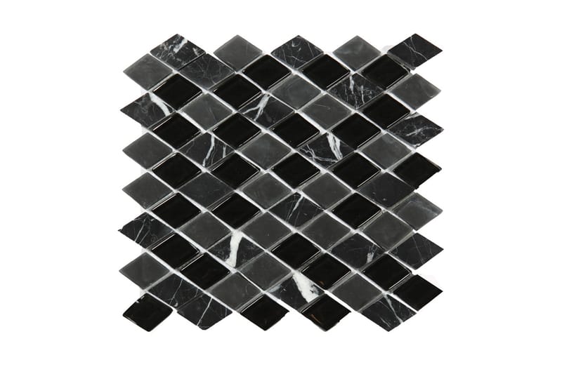 Krystallmosaikk Black And Grey Mix 28X30 - Hus & oppussing - Kjøkken & bad - Fliser & klinker - Mosaikk