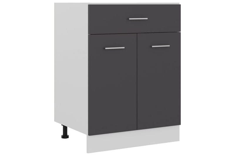 Kjøkkenskap grå 60x46x81,5 cm sponplate - Grå - Hus & oppussing - Kjøkken & bad - Kjøkken & vaskerom - Kjøkkeninnredning - Kjøkkenskap