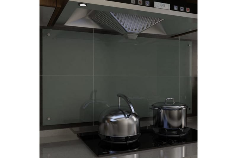 Kjøkkenplate hvit 120x60 cm herdet glass - Hvit - Hus & oppussing - Kjøkken & bad - Kjøkken & vaskerom - Kjøkkeninnredning - Veggplater kjøkken