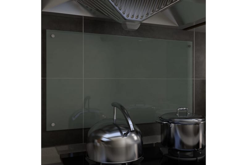 Kjøkkenplate hvit 90x50 cm herdet glass - Hvit - Hus & oppussing - Kjøkken & bad - Kjøkken & vaskerom - Kjøkkeninnredning - Veggplater kjøkken
