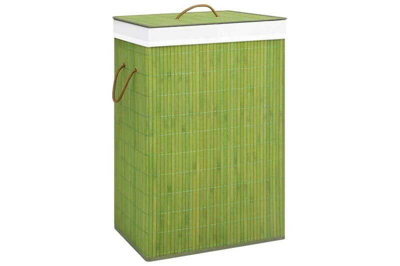 Skittentøyskurv bambus grønn 72 L - grønn - Hus & oppussing - Kjøkken & bad - Kjøkken & vaskerom - Tørke & vasketilbehør - Vaskekurv