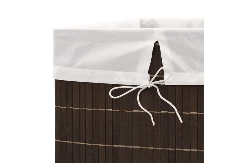 Skittentøyskurv bambus rektangulӕr mørkebrun - Hus & oppussing - Kjøkken & bad - Kjøkken & vaskerom - Tørke & vasketilbehør - Skittentøyskurv
