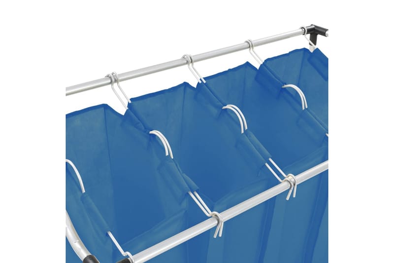 Skittentøyskurv med 4 poser blå stål - Hus & oppussing - Kjøkken & bad - Kjøkken & vaskerom - Tørke & vasketilbehør - Skittentøyskurv