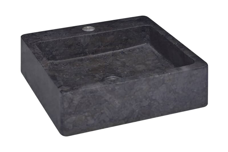 Vask 40x40x12 cm marmor svart - Svart - Hus & oppussing - Kjøkken & bad - Baderom - Servant og håndvask - Enkel vask