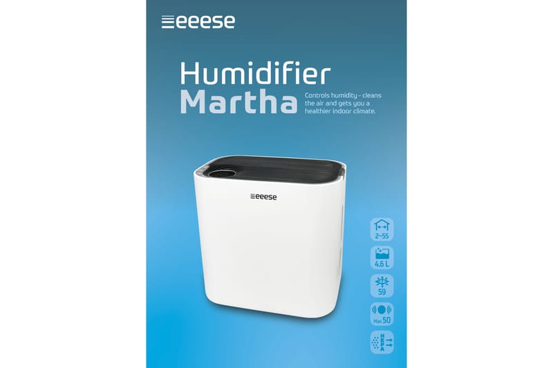 Martha Luftfukter og Luftrenser HEPA Filter - Eeese - Hus & oppussing - Klimakontroll - Luftforbedring - Luftrenser