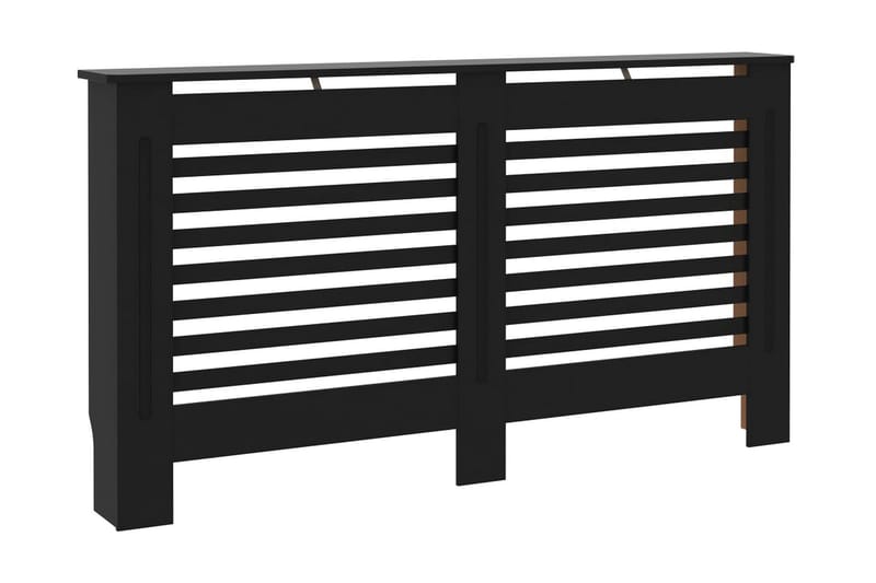 Radiatordeksel svart 152x19x81 cm MDF - Hus & oppussing - Klimakontroll - Oppvarming - Varmeelement & radiator - Radiatorskjuler