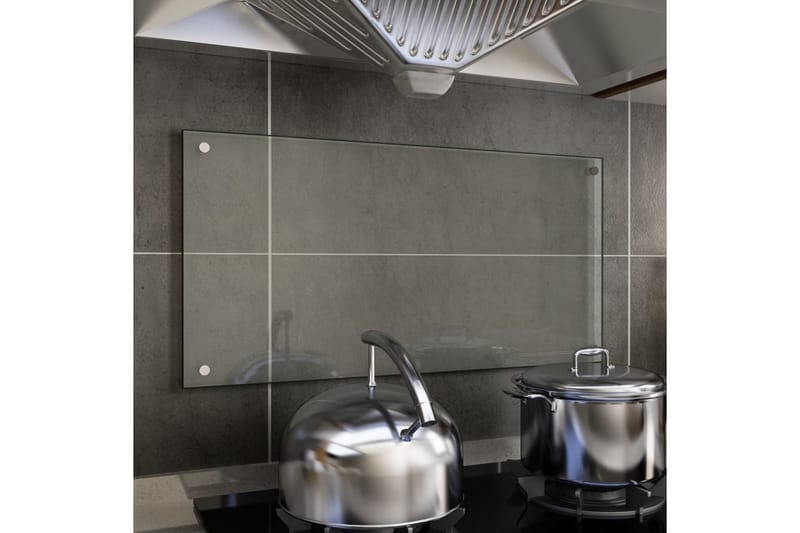 Kjøkkenplate gjennomsiktig 80x40 cm herdet glass - Gjennomsiktig - Husholdning - Hvitevarer - Kjøkkenvifte & kjøkkenventilator - Tilbehør kjøkkenvifte & kjøkkenventilator