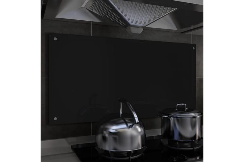 Kjøkkenplate svart 100x50 cm herdet glass - Husholdning - Hvitevarer - Kjøkkenvifte & komfyrvifte - Tilbehør kjøkkenvifte & komfyrvifte