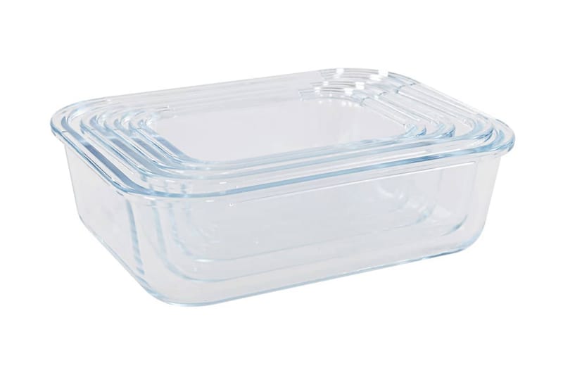 Matbeholder glass 16 stk - Gjennomsiktig - Husholdning - Matlaging & Baking - Kjøkkenutstyr - Bokser & syltetøyglass