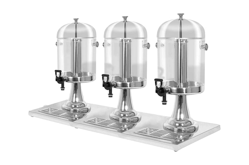 Trippel juicedispenser rustfritt stål 3 x 8 L - Husholdning - Matlaging & Baking - Kjøkkenutstyr