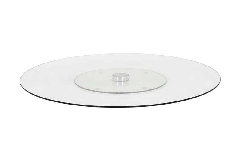 Roterende serveringsbrett gjennomsiktig 60 cm herdet glass - Gjennomsiktig - Husholdning - Servering & borddekking - Brikker & tallerkener - Serveringsbrett