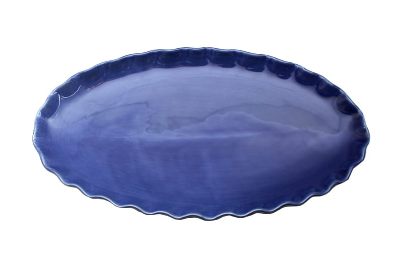 Fat ovalt stort Marineblå - Husholdning - Servering & borddekking - Brikker & tallerkener