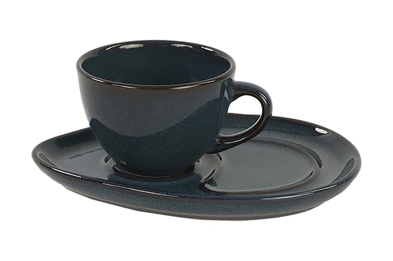 Kaffeservise 4-pk - Mørkeblå - Husholdning - Servering & borddekking - Mugger & kopper