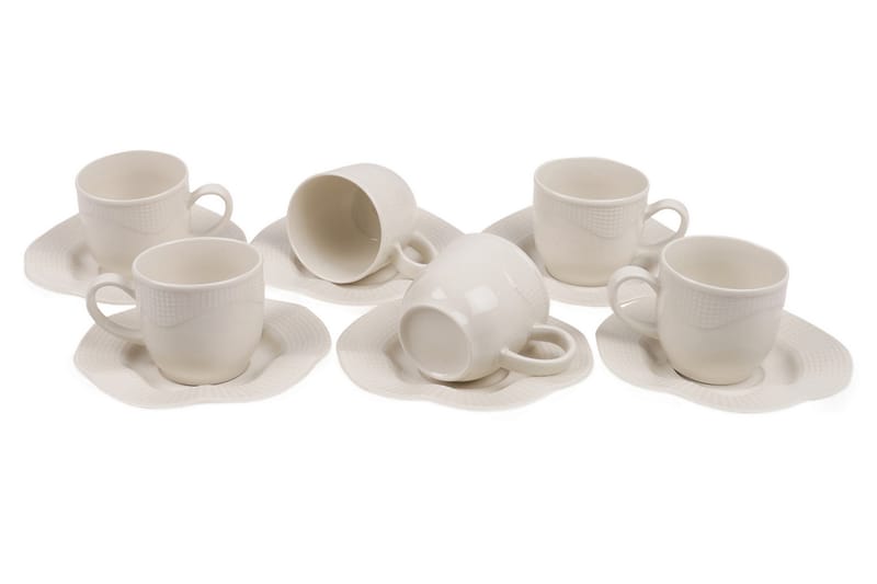 Adine Kaffeservise 12 Deler Porselen - Creme - Husholdning - Servering & borddekking - Mugger & kopper