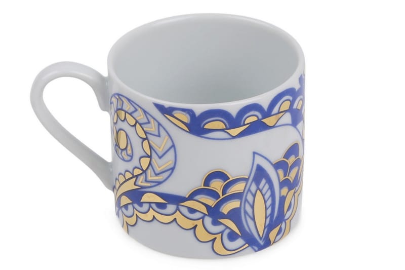 Adine Kaffeservise 12 Deler Porselen - Hvit/Gull/Blå - Husholdning - Servering & borddekking - Porselen
