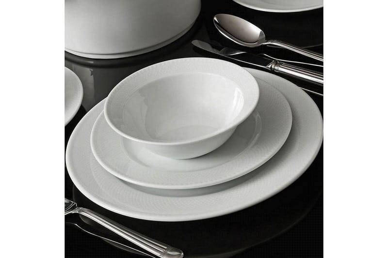 Adine Tallerkensett 53 Deler - Porselen/Hvit - Husholdning - Servering & borddekking - Porselen