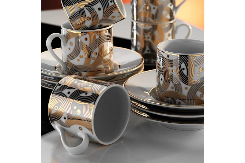 Kütahya kaffekoppsett 12 deler - Husholdning - Servering & borddekking - Mugger & kopper - Kaffekopp & kaffekrus
