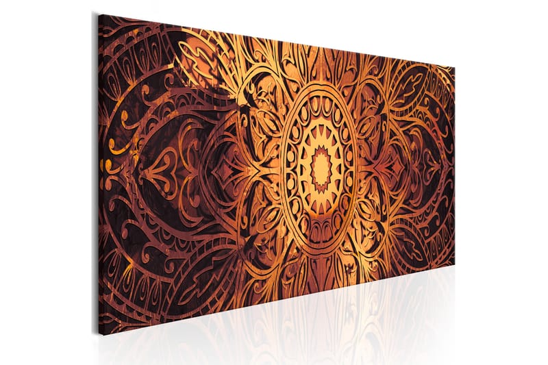 Bilde Amber Mandala 120x40 - Artgeist sp. z o. o. - Innredning - Bilder & kunst - Lerretsbilder