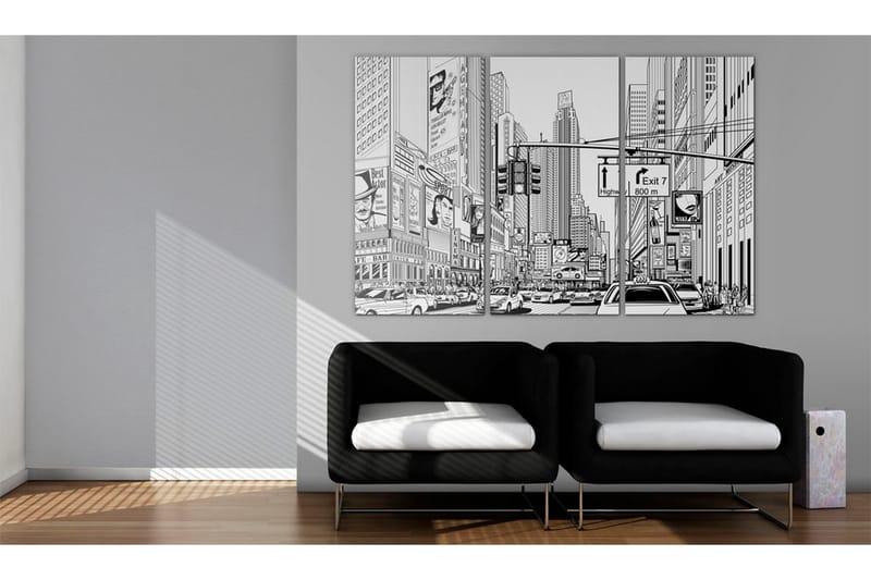 Bilde Black & White Comic Style 120x80 - Artgeist sp. z o. o. - Innredning - Bilder & kunst - Lerretsbilder