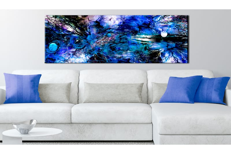 Bilde Blue Artistic Chaos 135x45 - Artgeist sp. z o. o. - Innredning - Bilder & kunst - Lerretsbilder