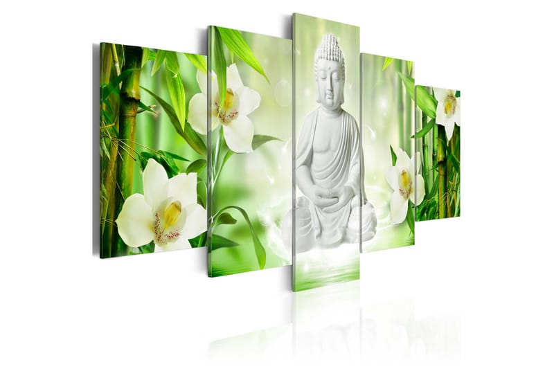Bilde Buddha And Jasmine 200x100 - Artgeist sp. z o. o. - Innredning - Bilder & kunst - Lerretsbilder