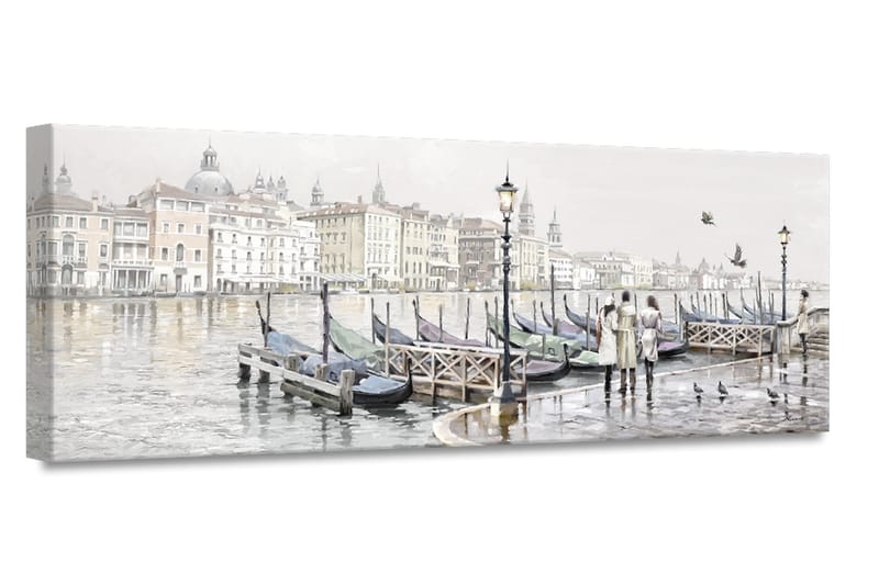 Bilde Canvas Venice Harbour - 60x150 cm - Innredning - Bilder & kunst - Lerretsbilder