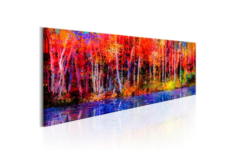 Bilde Colorful Autumn Trees 150x50 - Artgeist sp. z o. o. - Innredning - Bilder & kunst - Lerretsbilder