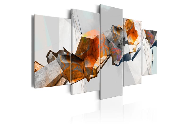 Bilde Fiery Blocks 100x50 - Artgeist sp. z o. o. - Innredning - Bilder & kunst - Lerretsbilder