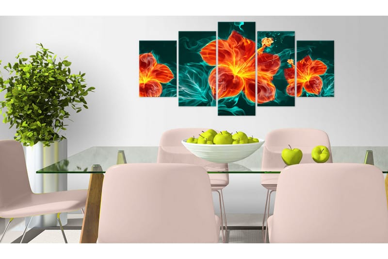 Bilde Flaming Lily 200x100 - Artgeist sp. z o. o. - Innredning - Bilder & kunst - Lerretsbilder
